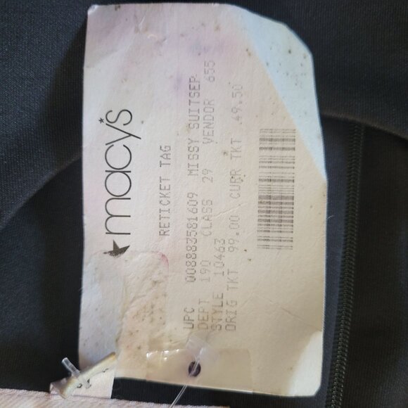 Nine West Black Peplum Sheath Dress Size 10 Sleeveless Sweetheart Detail NWT - Picture 6 of 9